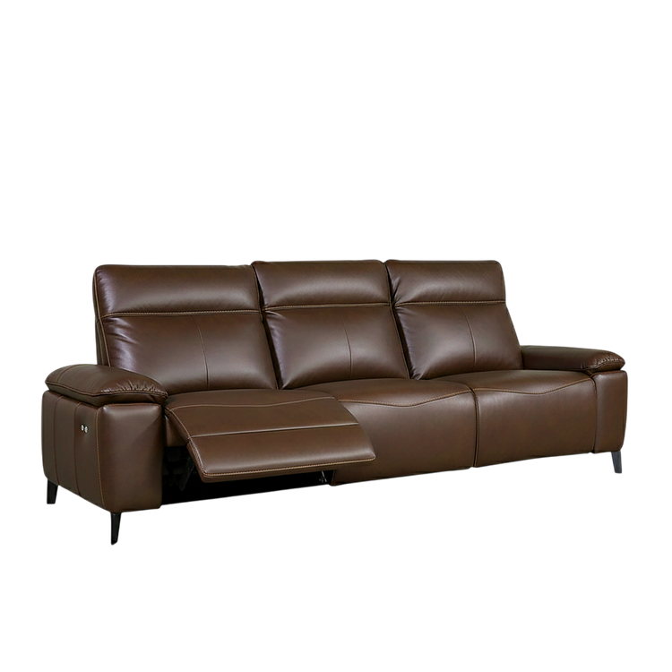 3 Seater Elec-Recliner Sofa in Italian Leather | Lucy