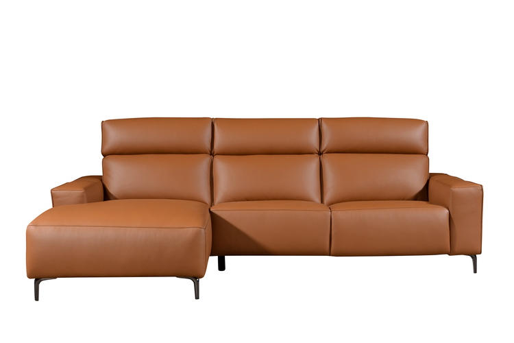 LORENO L-Shaped Incliner Sofa in Leather