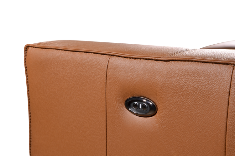 LORENO L-Shaped Incliner Sofa in Leather