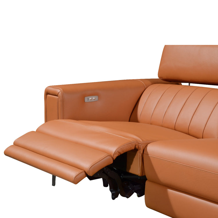 Noah Italian Leather Elec-Recliner Sofa