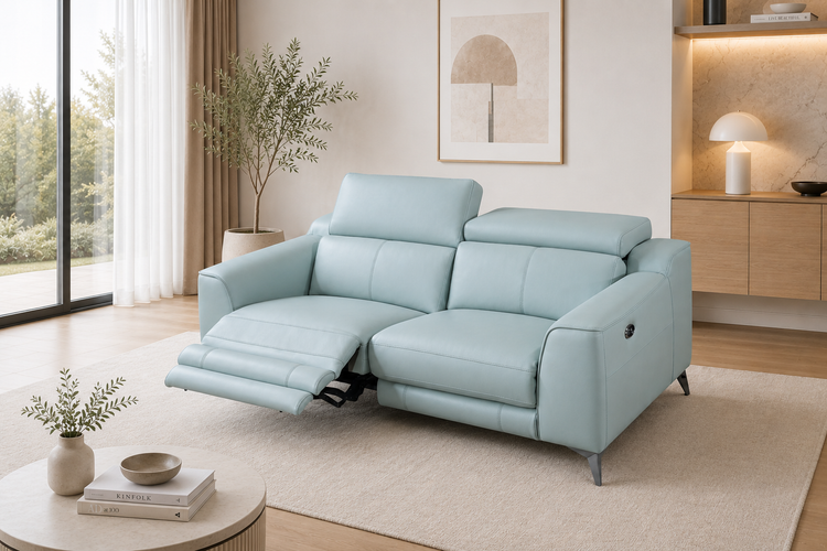 BROOKLN 2.5 Seater Incliner Sofa in Leather
