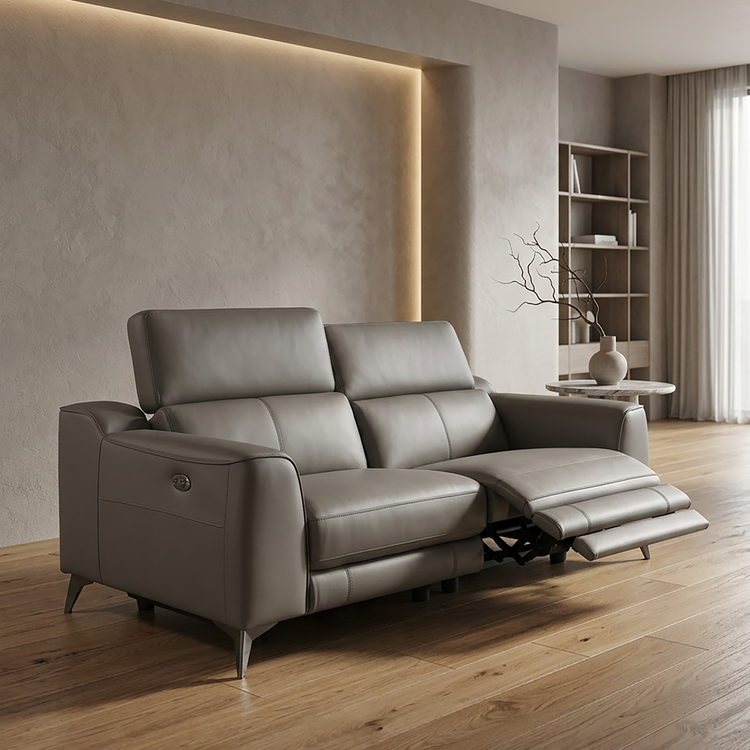 BROOKLN 2.5 Seater Incliner Sofa in Leather