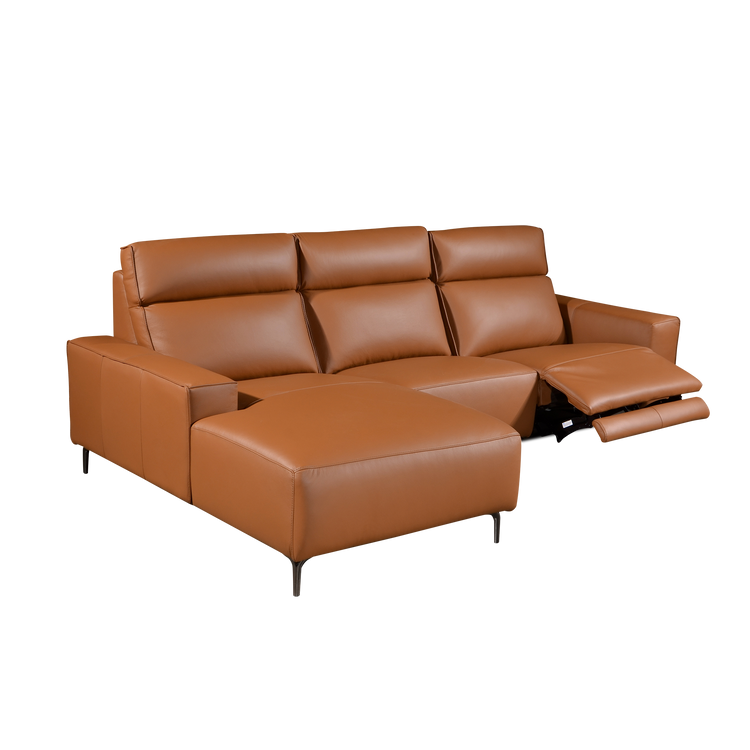 L-Shaped Sofa in Full Leather | Loreno