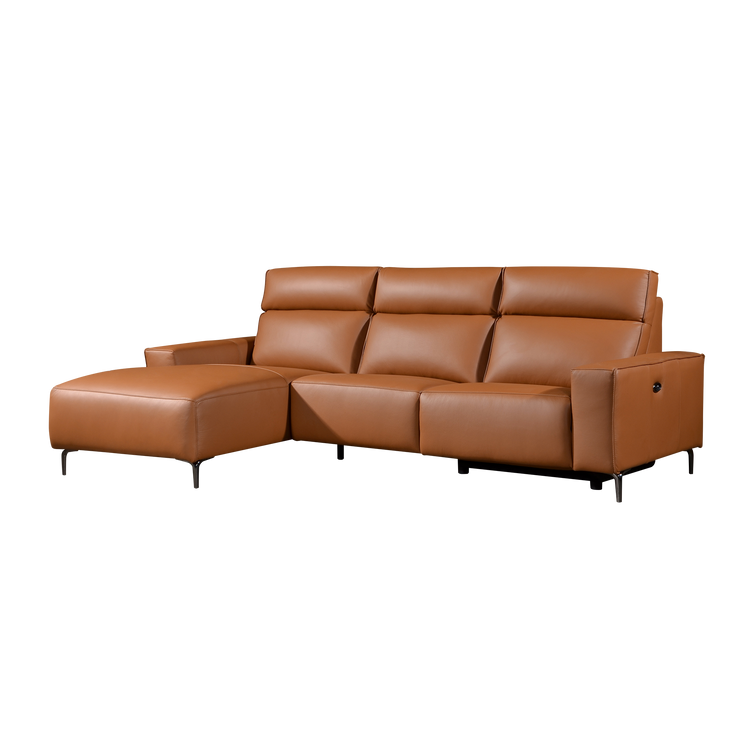 L-Shaped Sofa in Full Leather | Loreno