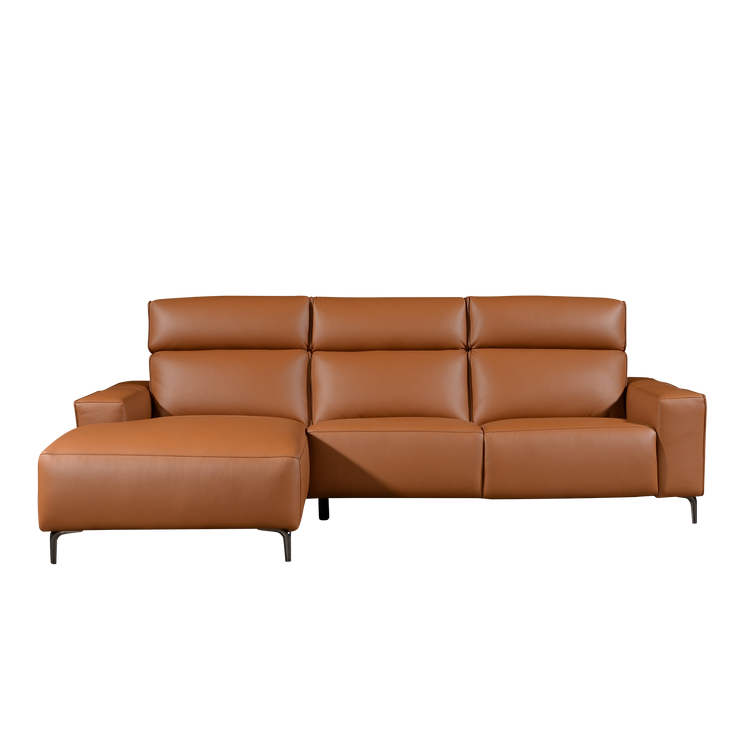 L-Shaped Sofa in Full Leather | Loreno