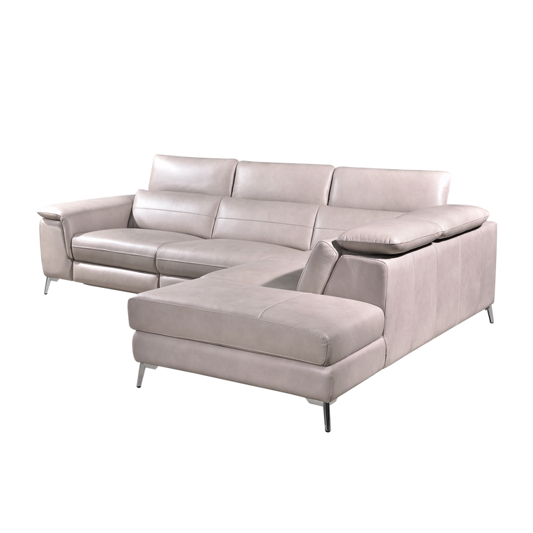 Corner Electric Recliner Sofa in Full Leather | Vogue II