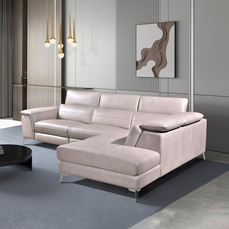 Corner Electric Recliner Sofa in Full Leather | Vogue II