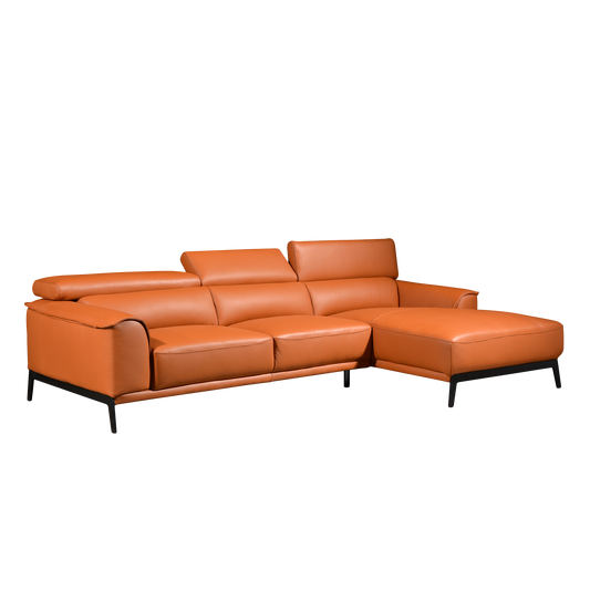 L-Shaped Sofa in Full Leather | Alessandro