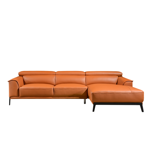 L-Shaped Sofa in Full Leather | Alessandro