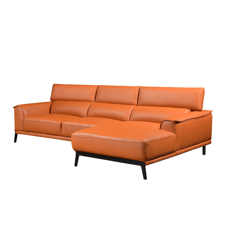 L-Shaped Sofa in Full Leather | Alessandro
