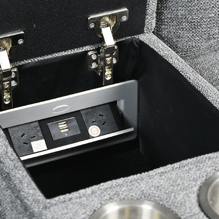 4 Seater Electric Recliner Sofa With Console in Fabric | Duxton