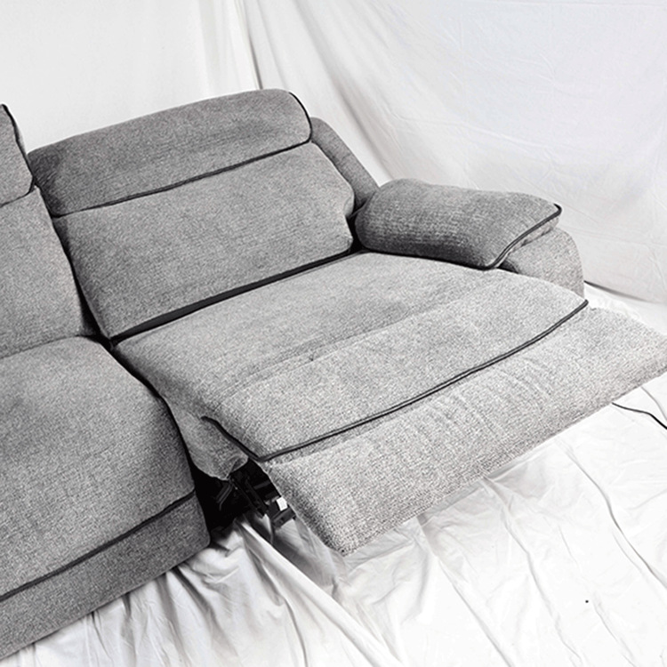 4 Seater Electric Recliner Sofa With Console in Fabric | Duxton