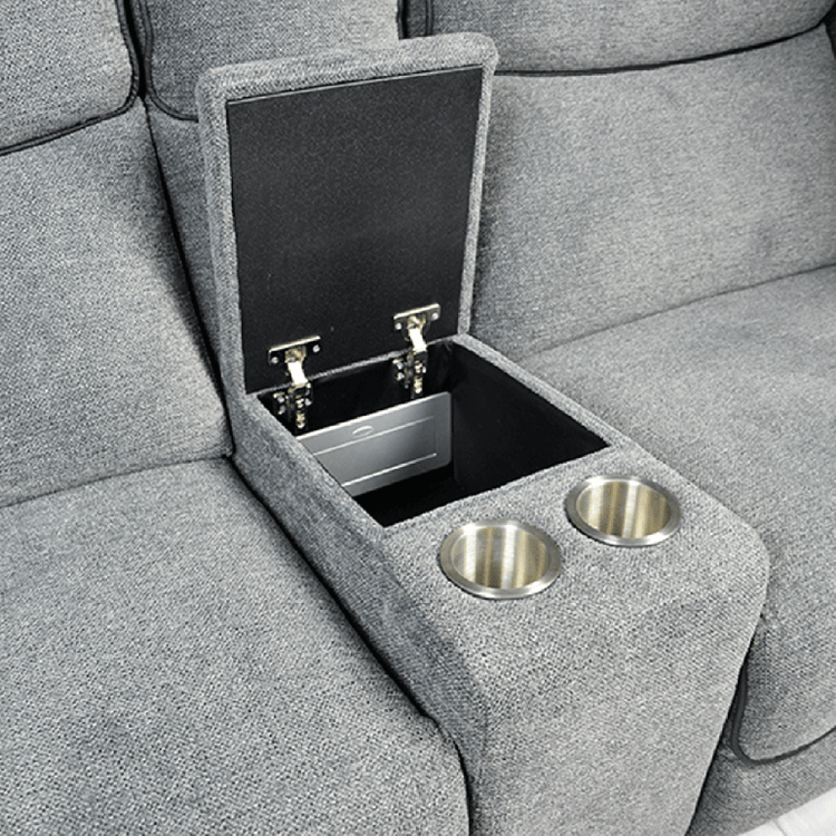 2 Seater Electric Recliner Sofa With Console in Fabric | Duxton