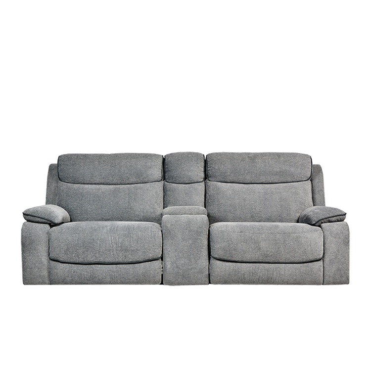 2 Seater Electric Recliner Sofa With Console in Fabric | Duxton