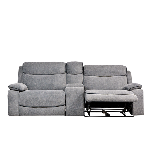 2 Seater Electric Recliner Sofa With Console in Fabric | Duxton
