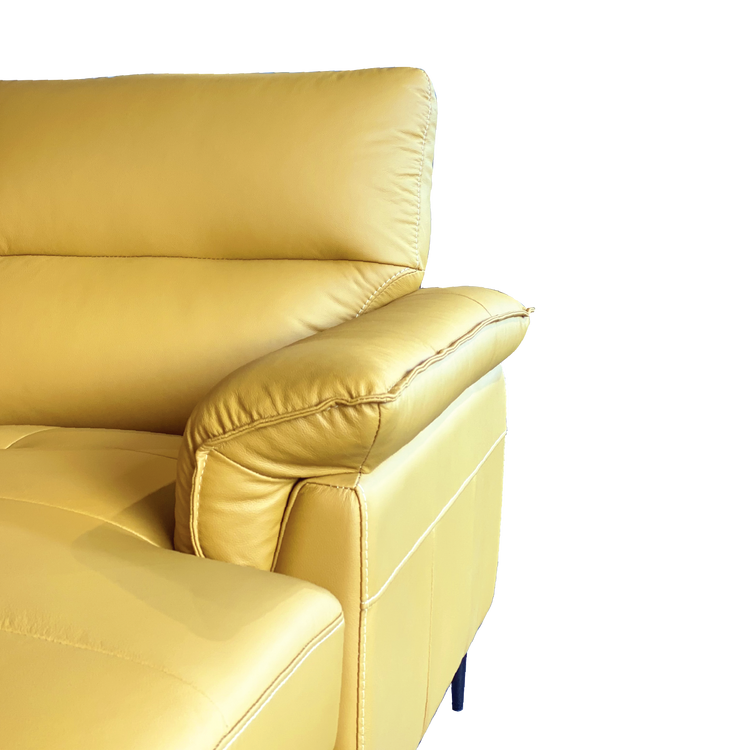 L-Shaped Sofa in Full Leather | Lucia