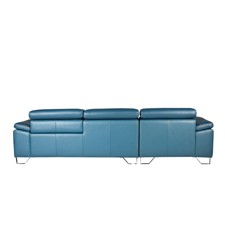 L-Shaped Elec-Recliner Sofa in Leather | Rubens