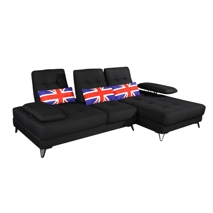 L-Shaped Sofa in Fabric | Sofia