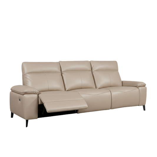 3 Seater Elec-Recliner Sofa in Italian Leather | Lucy