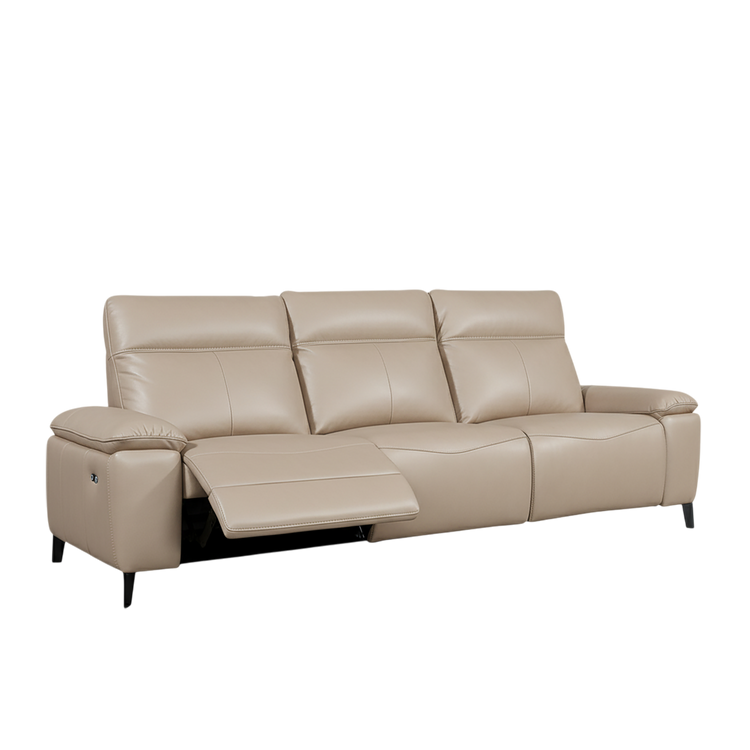 3 Seater Elec-Recliner Sofa in Italian Leather | Lucy