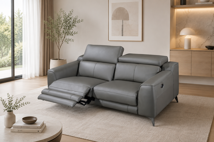 BROOKLN 2.5 Seater Incliner Sofa in Leather
