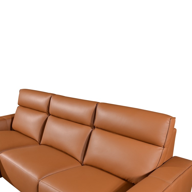 L-Shaped Sofa in Full Leather | Loreno