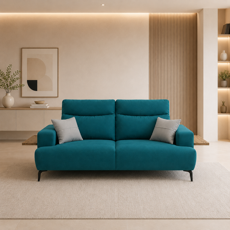 ORZA 2.5 Seater Fabric Sofa W/ Push Back