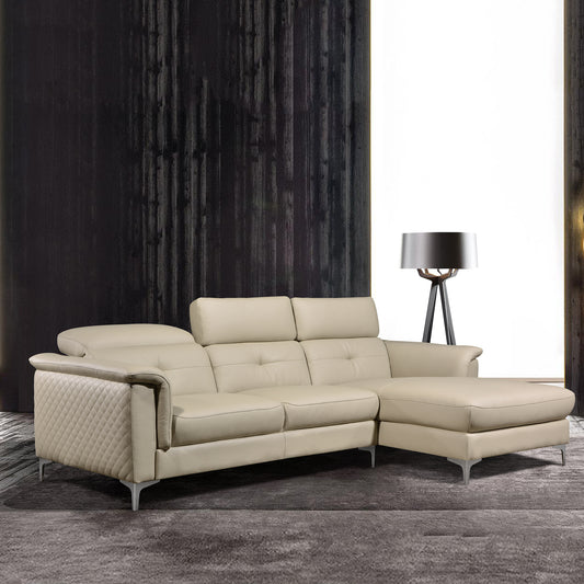 L-Shaped Sofa in Full Leather | Arles