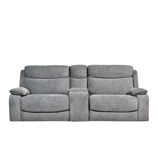 2 Seater Electric Recliner Sofa With Console in Fabric | Duxton