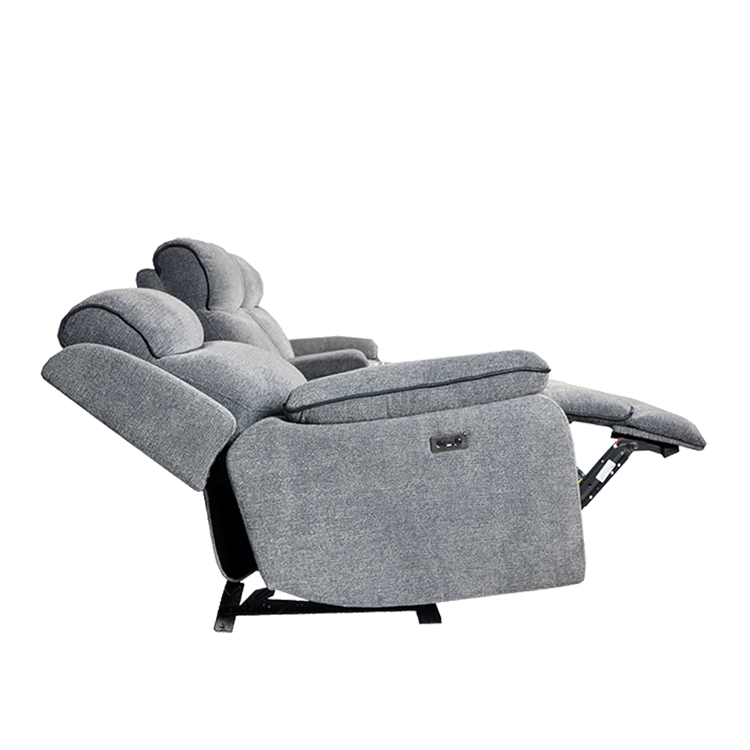 4 Seater Electric Recliner Sofa With Console in Fabric | Duxton