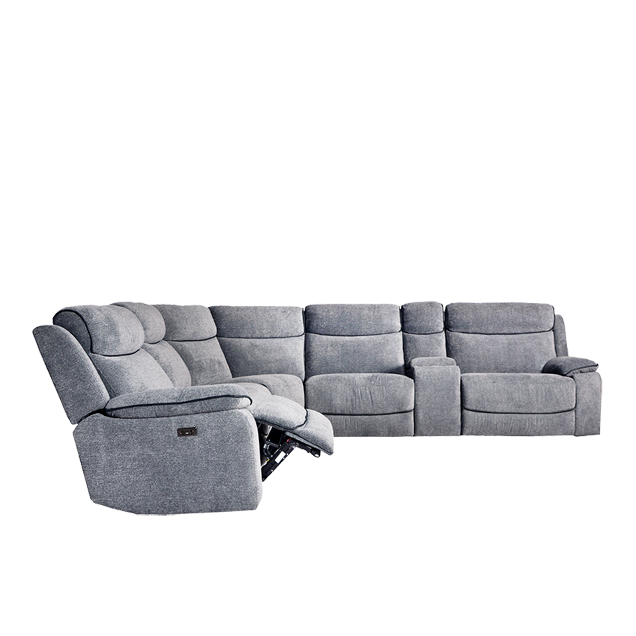 Corner Electric Recliner Sofa In Fabric