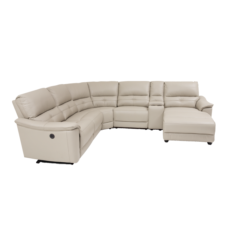 Corner Sofa with 2 Elce-Recliner Sofa in Half Leather | Melis