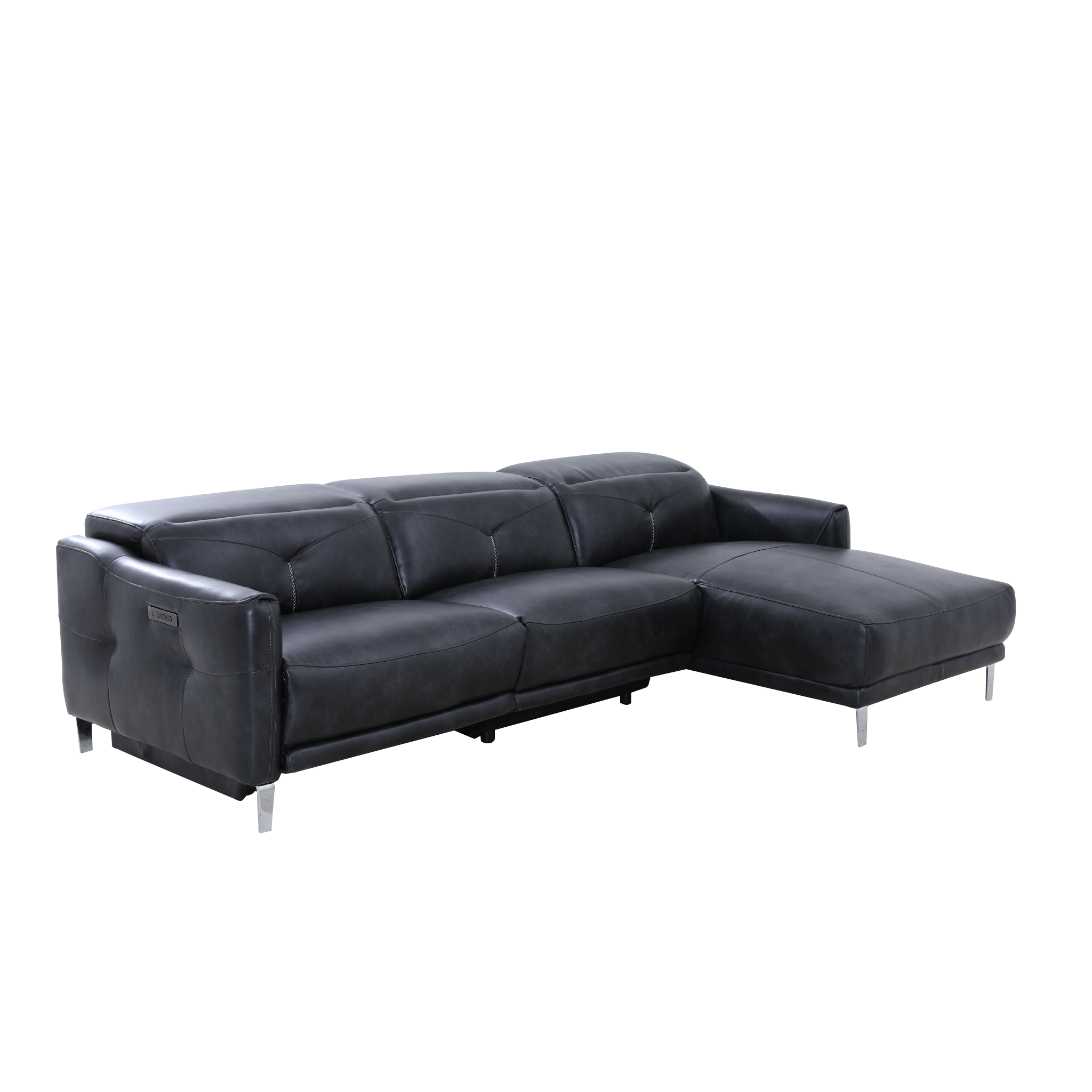 L Shaped Elec Recliner Sofa In Half