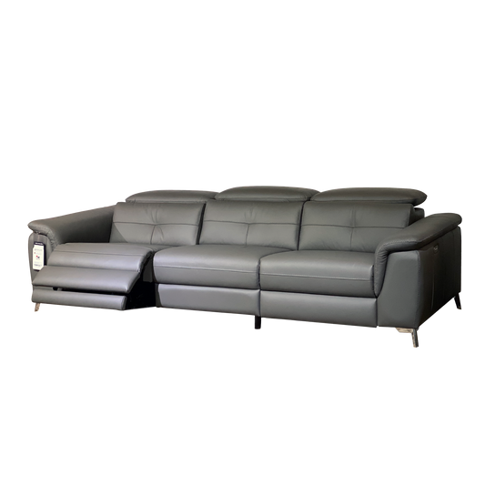 3.5 Seater W/2 Elec-Recliner Sofa in Full Leather | Tevla