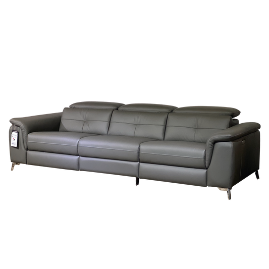 3.5 Seater W/2 Elec-Recliner Sofa in Full Leather | Tevla